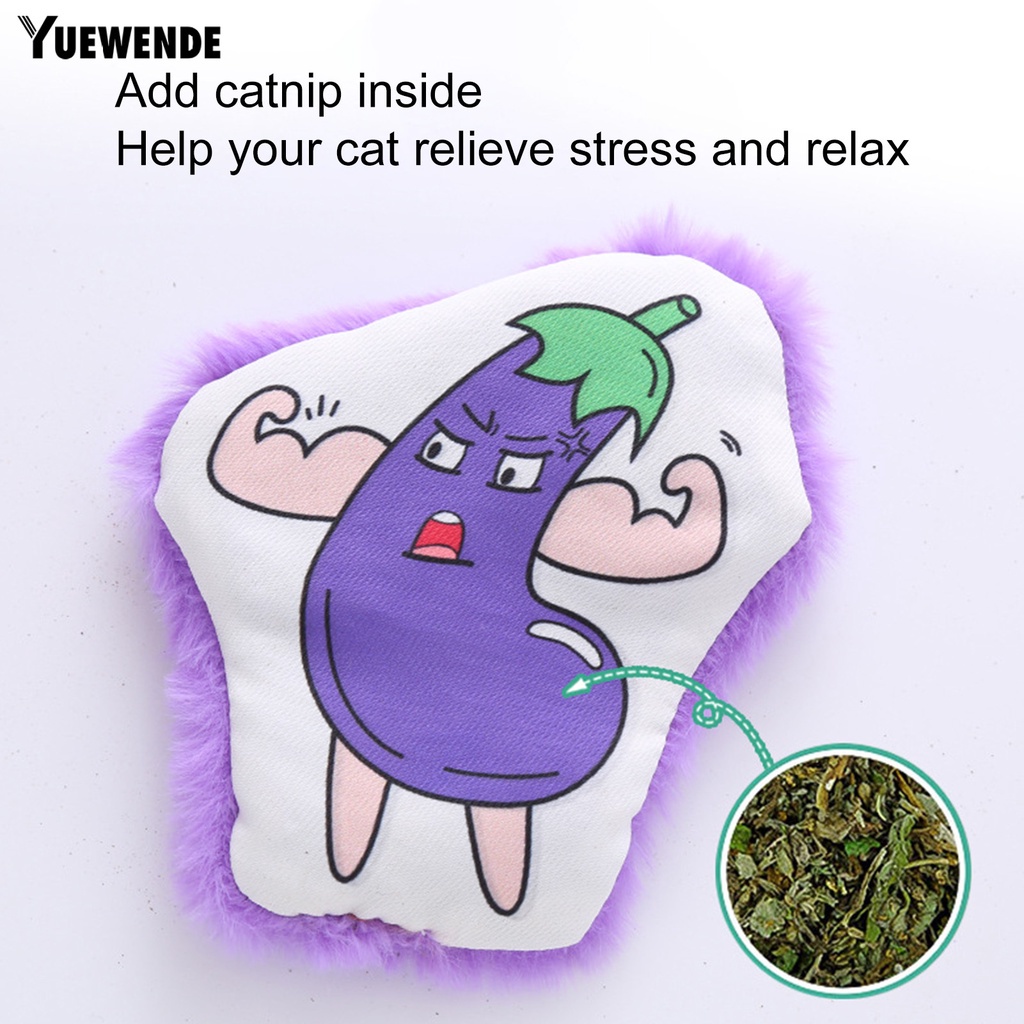 Đồ Chơi Nhồi Bông Mềm Mại Chống Cắn in Họa Tiết Quả Trứng Hoạt Hình Dành Cho Mèo Cưng