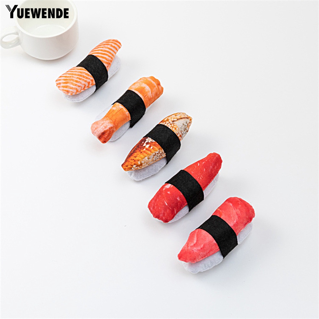 Yr.t Đồ Chơi Tương Tác Với Mèo Hình Sushi Nhồi Bông Tự Nhiên Chống Trầy Xước Thực Tế Thật Tự