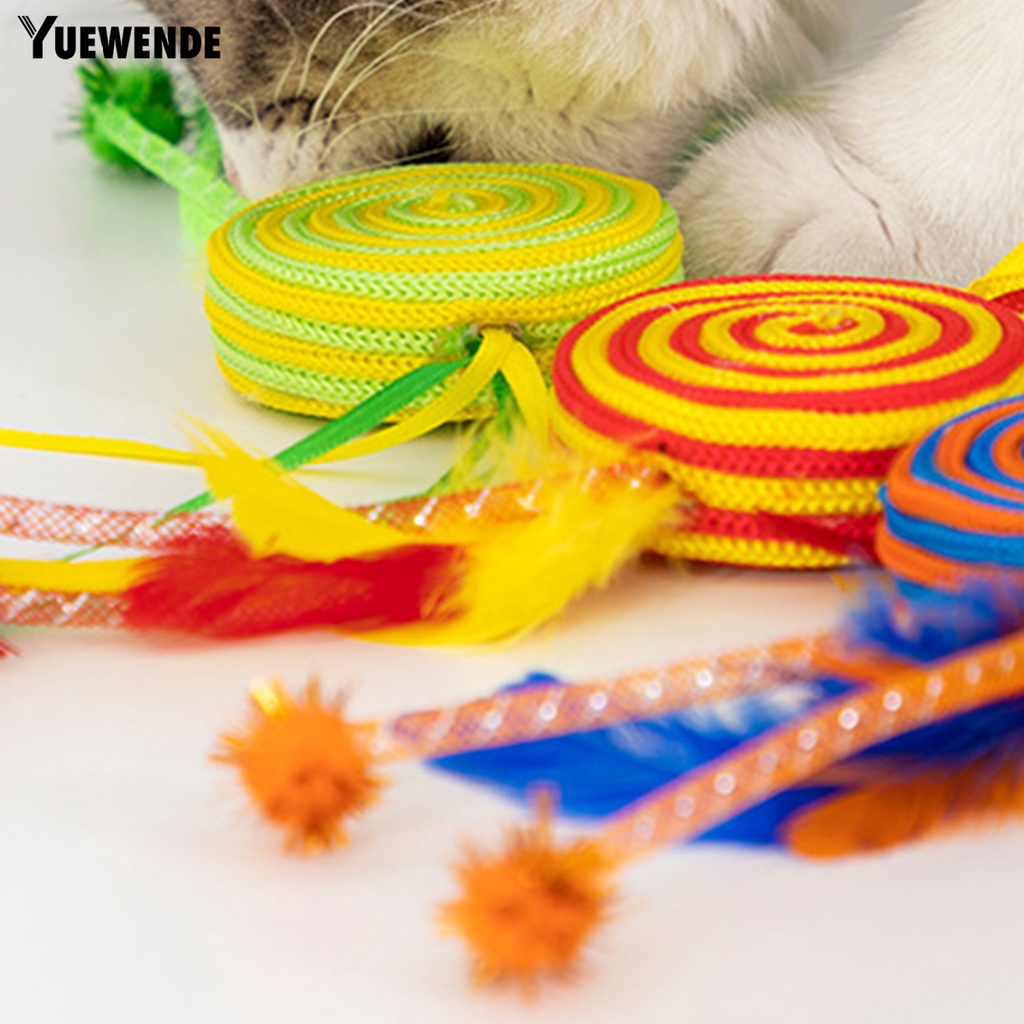 Cây Kẹo Que Nổi Nhiều Màu Sắc Chống Cắn Vui Nhộn Cho Mèo Cưng