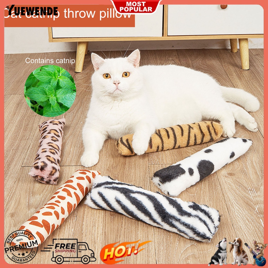 Đồ Chơi Nhồi Bông Mềm Mại Chống Cắn in Họa Tiết Da Báo Cho Mèo Cưng YR.T Cozy