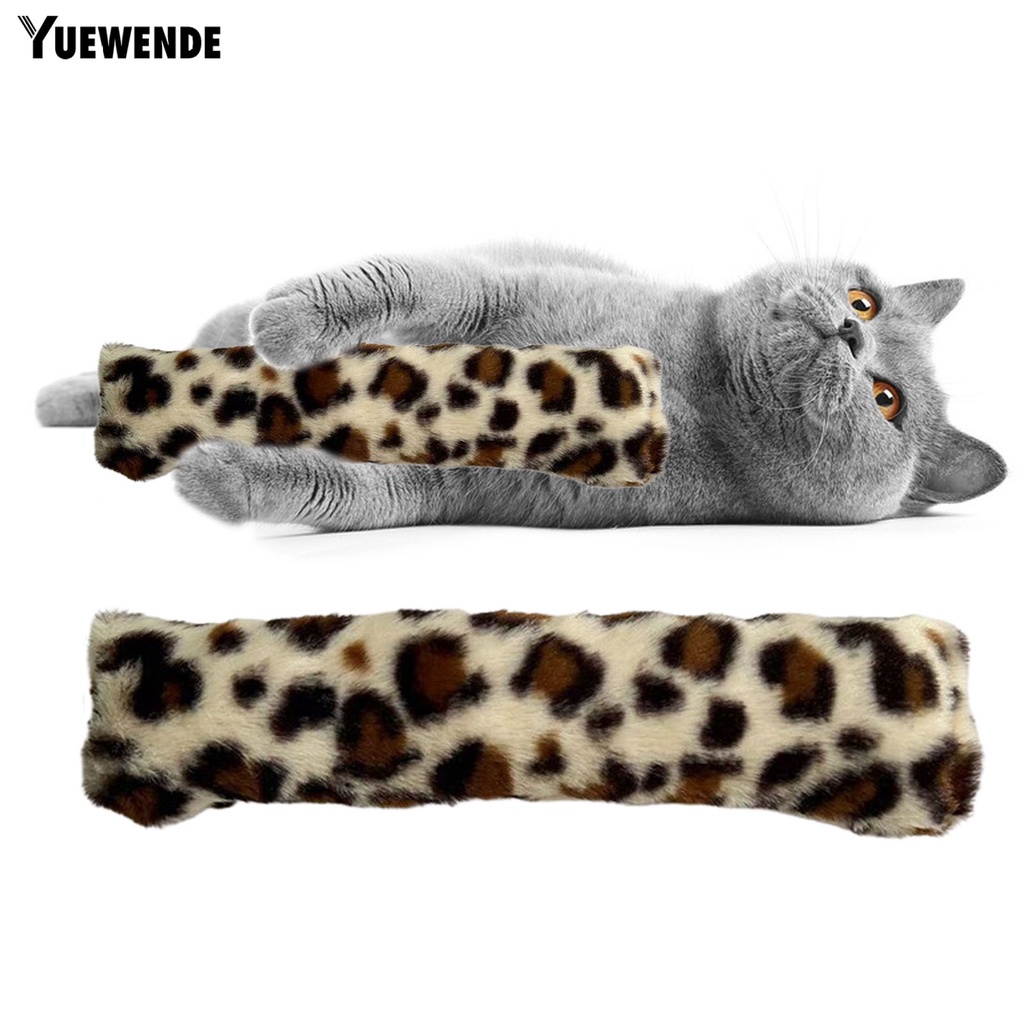 Đồ Chơi Nhồi Bông Mềm Mại Chống Cắn in Họa Tiết Da Báo Cho Mèo Cưng YR.T Cozy