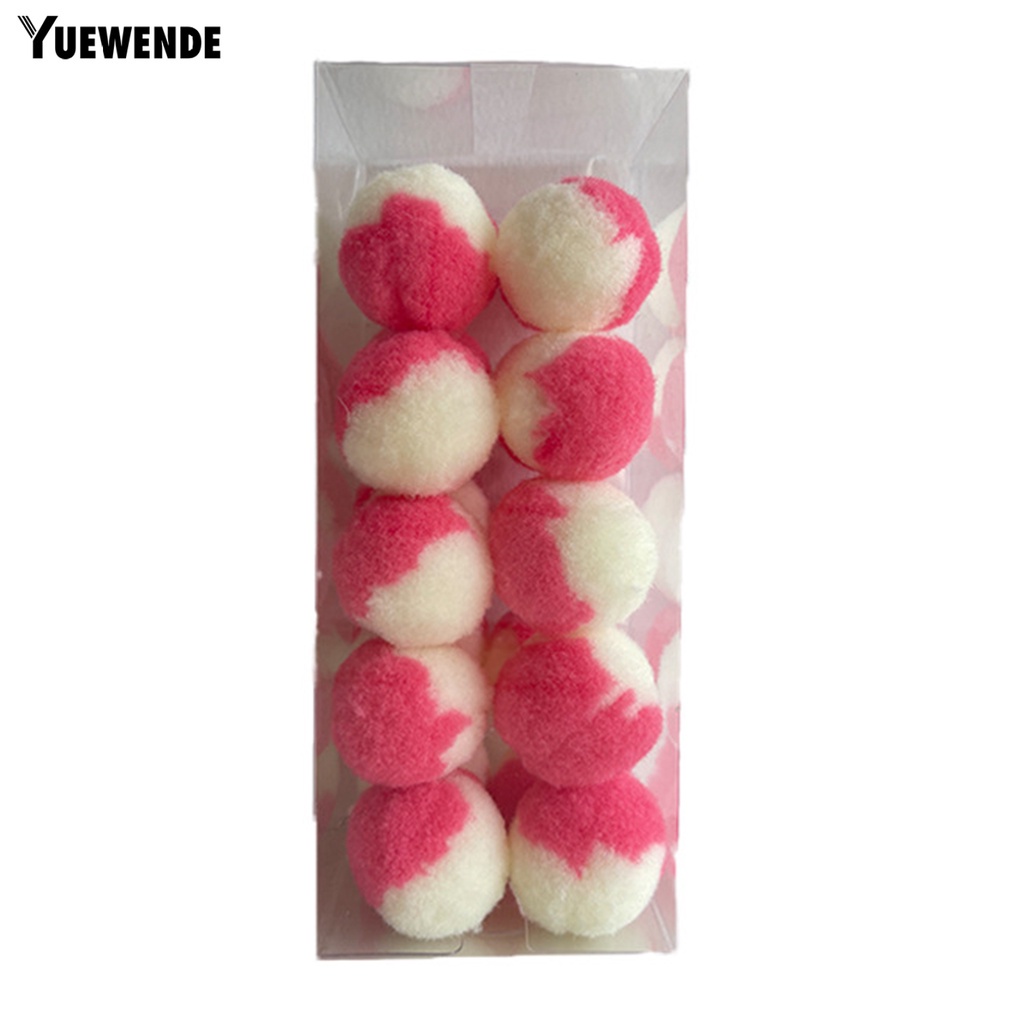 Set 20 Quả Bóng Lông Nhung Mềm Chống Cắn Không Gây Tiếng Ồn Huấn Luyện Cho Mèo Cưng