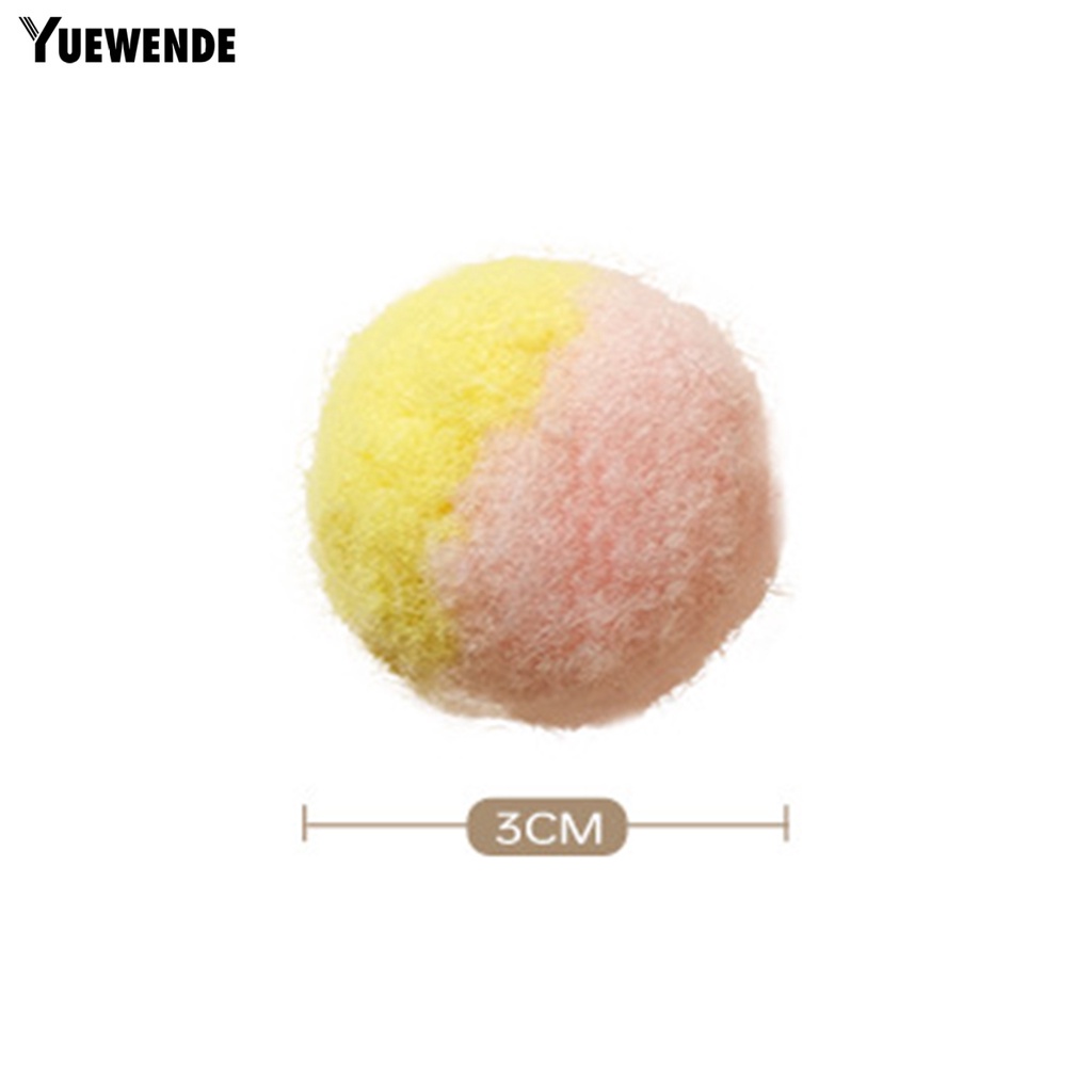 Set 20 Quả Bóng Lông Nhung Mềm Chống Cắn Không Gây Tiếng Ồn Huấn Luyện Cho Mèo Cưng