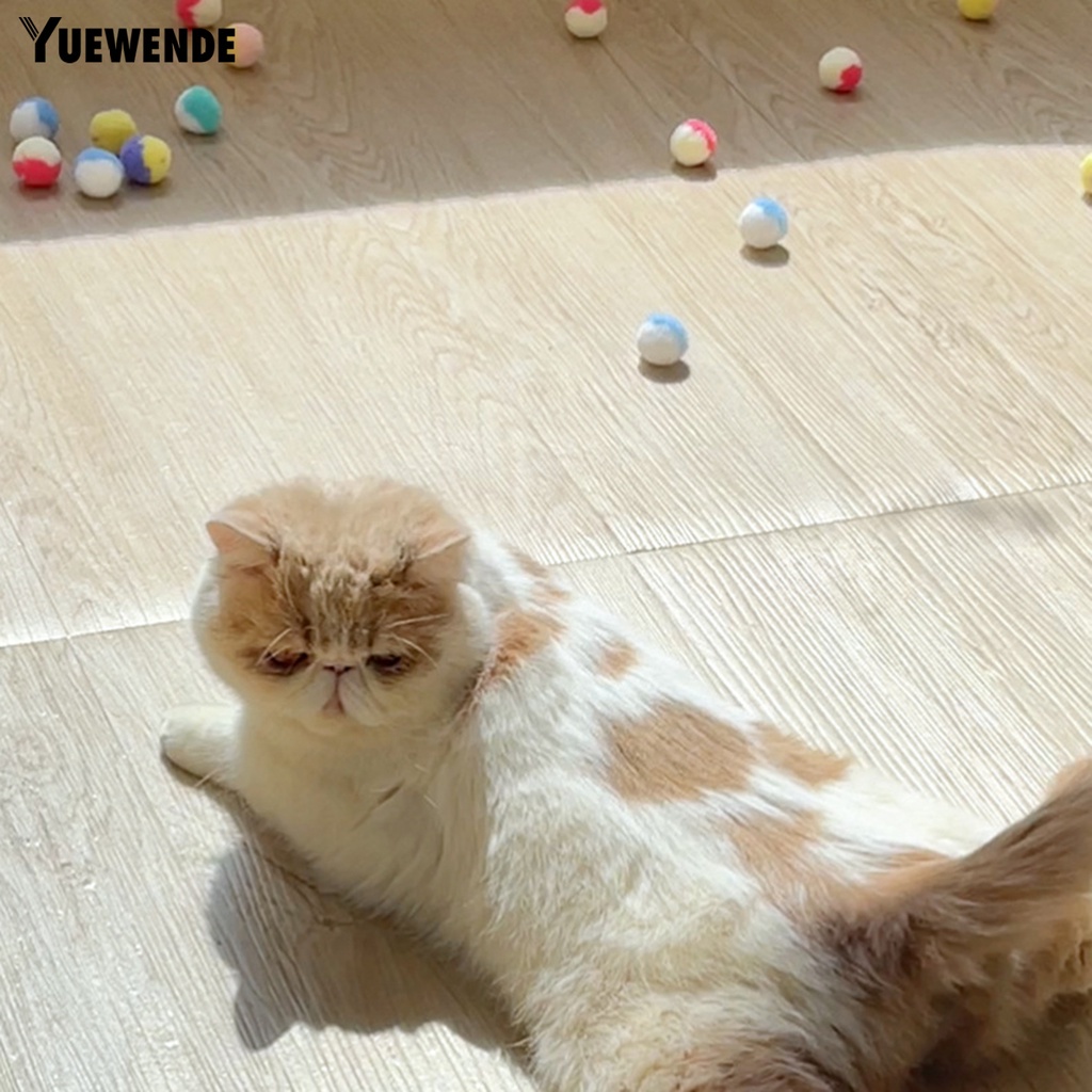 Set 20 Quả Bóng Lông Nhung Mềm Chống Cắn Không Gây Tiếng Ồn Huấn Luyện Cho Mèo Cưng