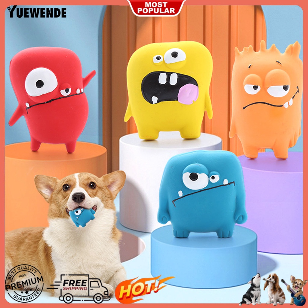 Đồ Chơi Nhai Gặm Tương Tác Với Thiết Kế Mắt to Dễ Thương Kèm Bóng Lông Cho Thú Cưng