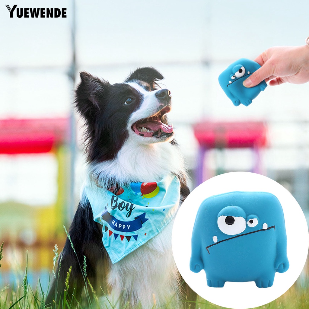 Đồ Chơi Nhai Gặm Tương Tác Với Thiết Kế Mắt to Dễ Thương Kèm Bóng Lông Cho Thú Cưng