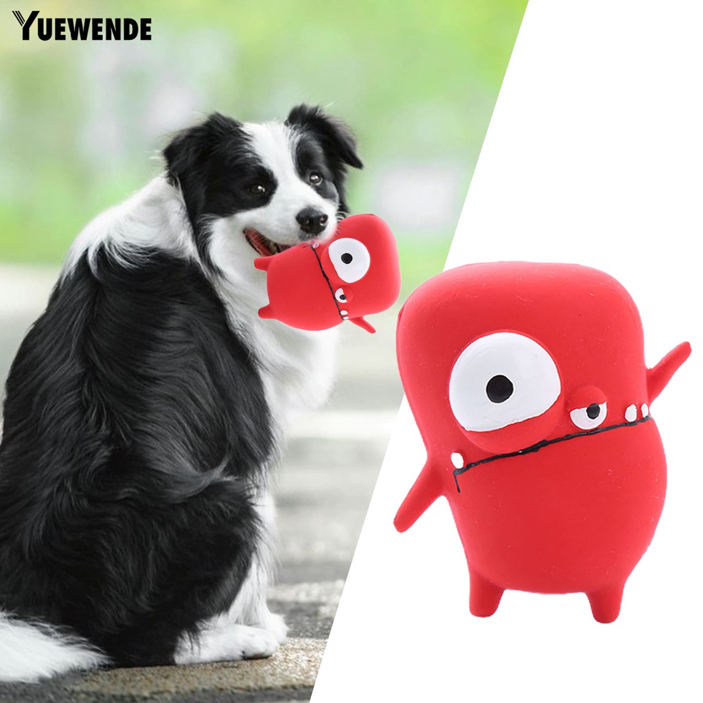 Đồ Chơi Nhai Gặm Tương Tác Với Thiết Kế Mắt to Dễ Thương Kèm Bóng Lông Cho Thú Cưng