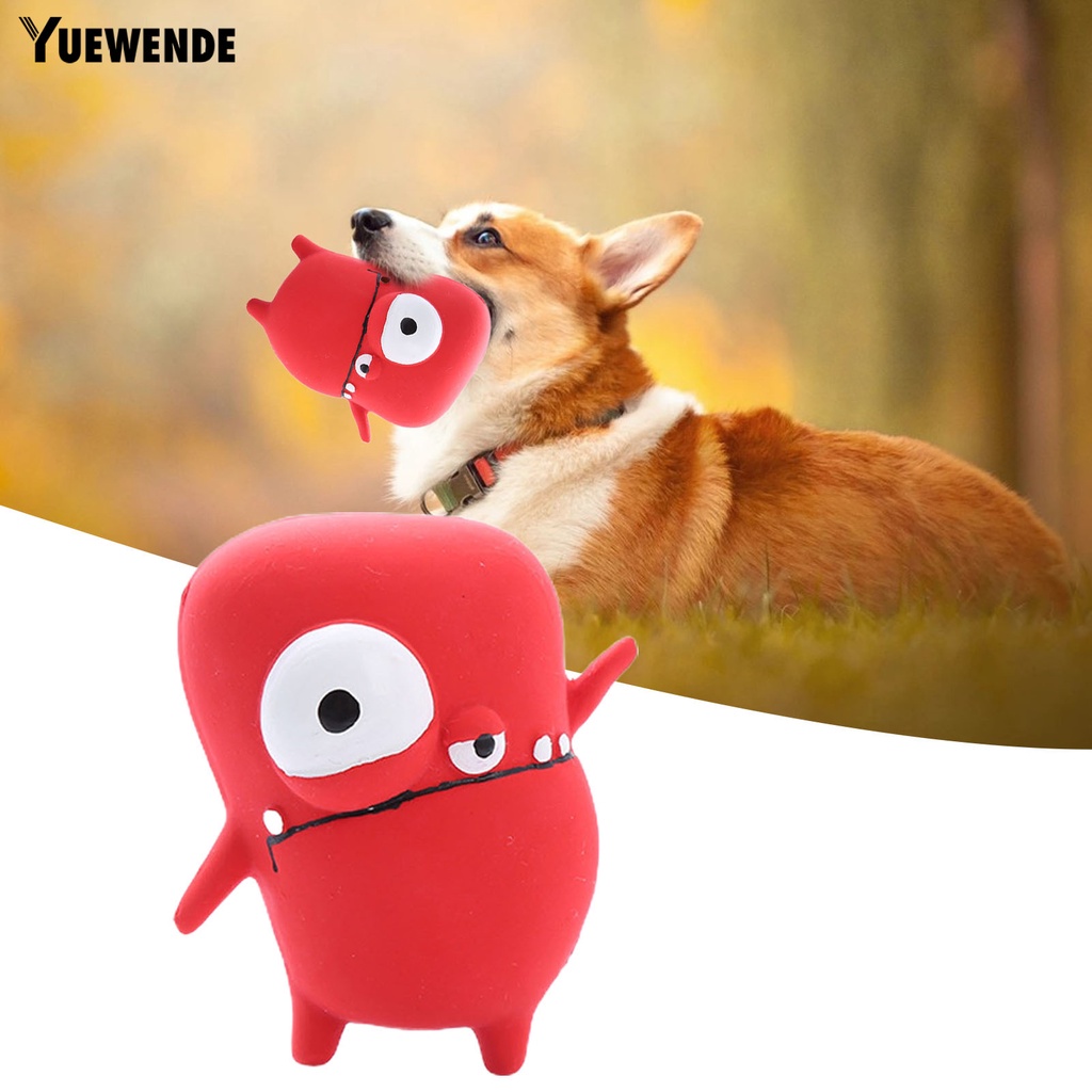 Đồ Chơi Nhai Gặm Tương Tác Với Thiết Kế Mắt to Dễ Thương Kèm Bóng Lông Cho Thú Cưng