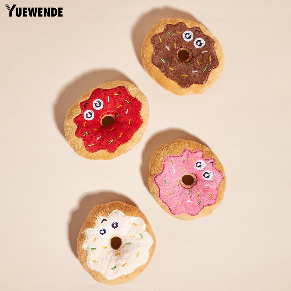 Đồ Chơi Nhồi Bông Hình Bánh Donut Giảm Căng Thẳng Cho Thú Cưng