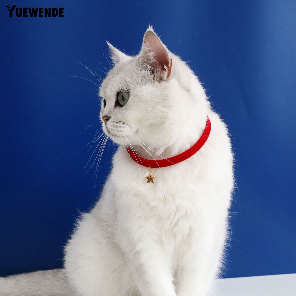 Vòng Cổ Bằng Nhung Mini Hình Ngôi Sao Chống Mài Mòn Có Thể Điều Chỉnh Cho Thú Cưng