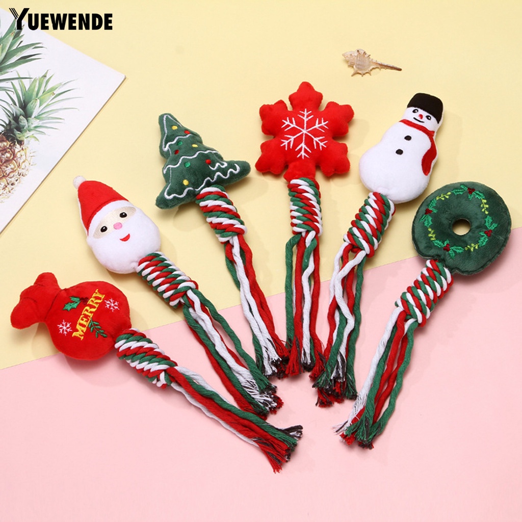 Yr.t Đồ Chơi Dây Thừng Thắt Nút Hoạt Hình Bằng Vải Cotton Mềm Chống Mài Mòn Làm Sạch Răng Dành Cho Cún Cưng