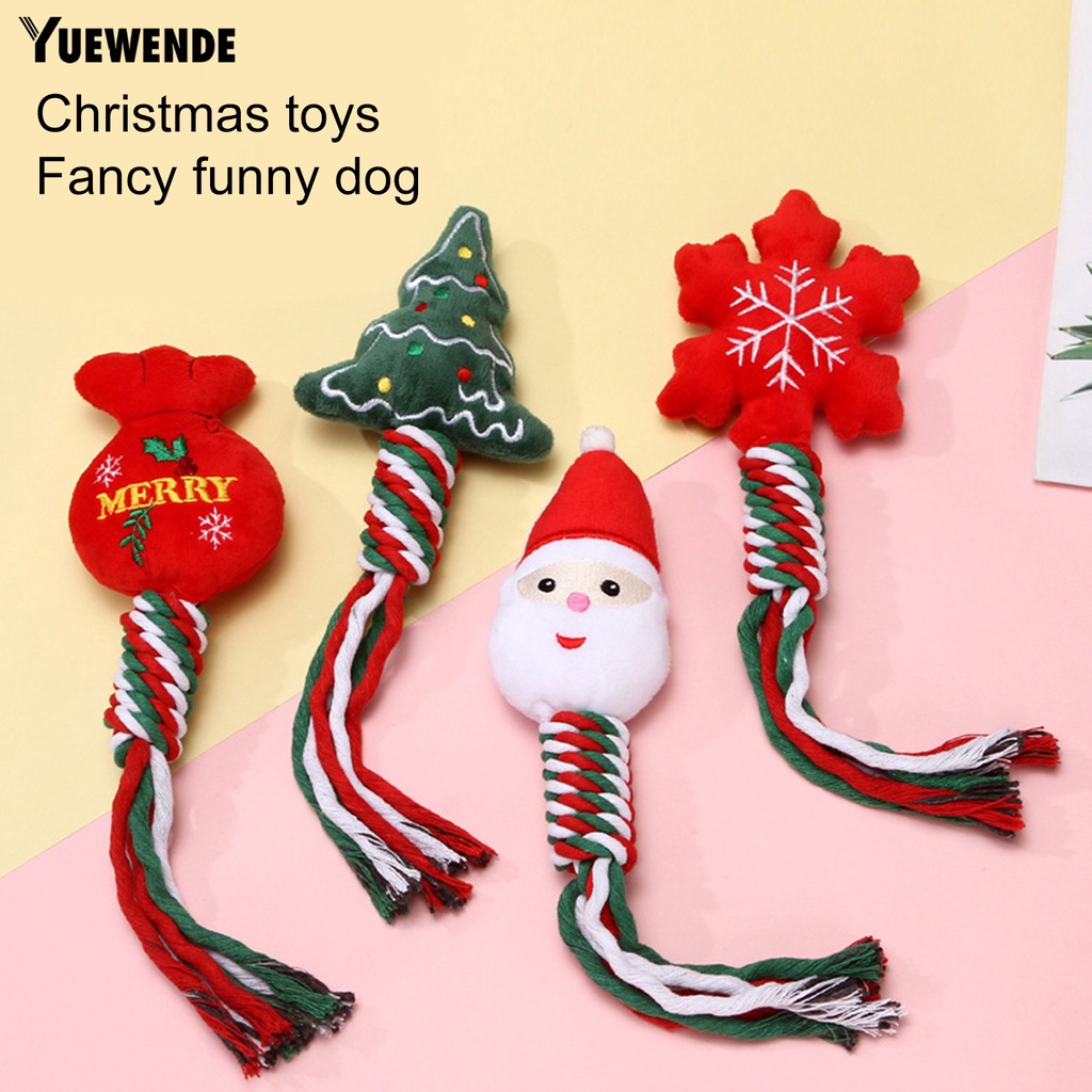 Yr.t Đồ Chơi Dây Thừng Thắt Nút Hoạt Hình Bằng Vải Cotton Mềm Chống Mài Mòn Làm Sạch Răng Dành Cho Cún Cưng