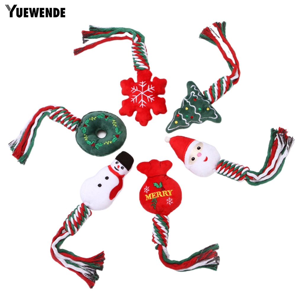 Yr.t Đồ Chơi Dây Thừng Thắt Nút Hoạt Hình Bằng Vải Cotton Mềm Chống Mài Mòn Làm Sạch Răng Dành Cho Cún Cưng