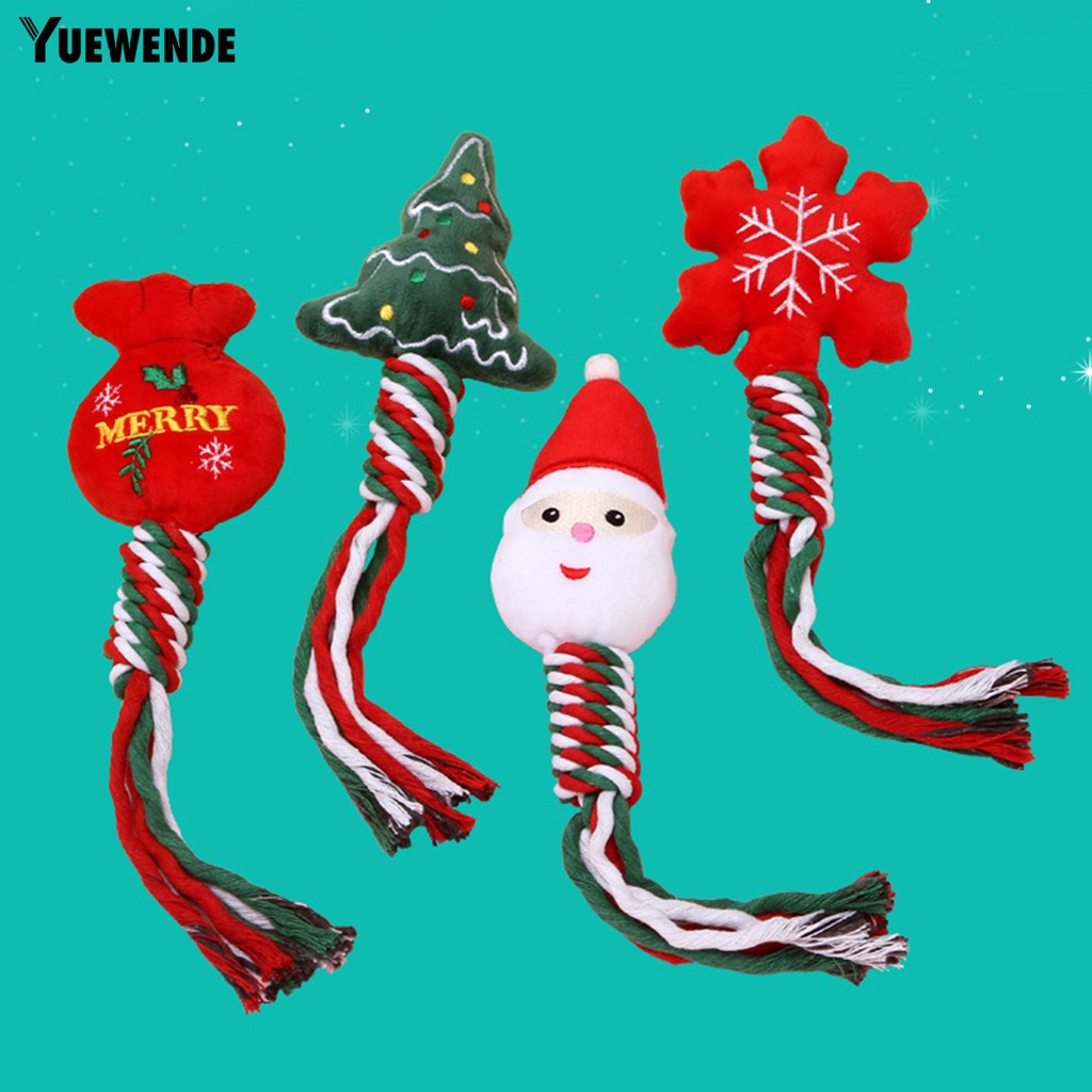 Yr.t Đồ Chơi Dây Thừng Thắt Nút Hoạt Hình Bằng Vải Cotton Mềm Chống Mài Mòn Làm Sạch Răng Dành Cho Cún Cưng