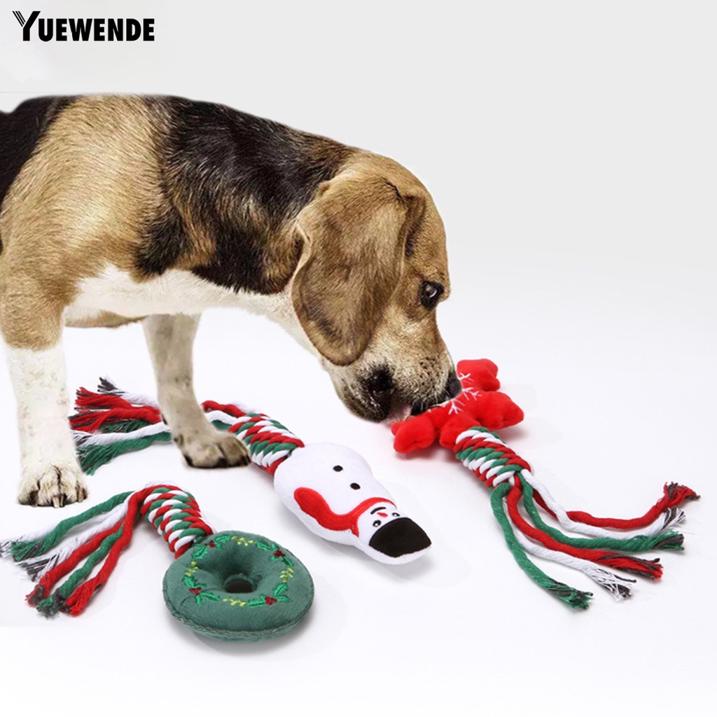 Yr.t Đồ Chơi Dây Thừng Thắt Nút Hoạt Hình Bằng Vải Cotton Mềm Chống Mài Mòn Làm Sạch Răng Dành Cho Cún Cưng
