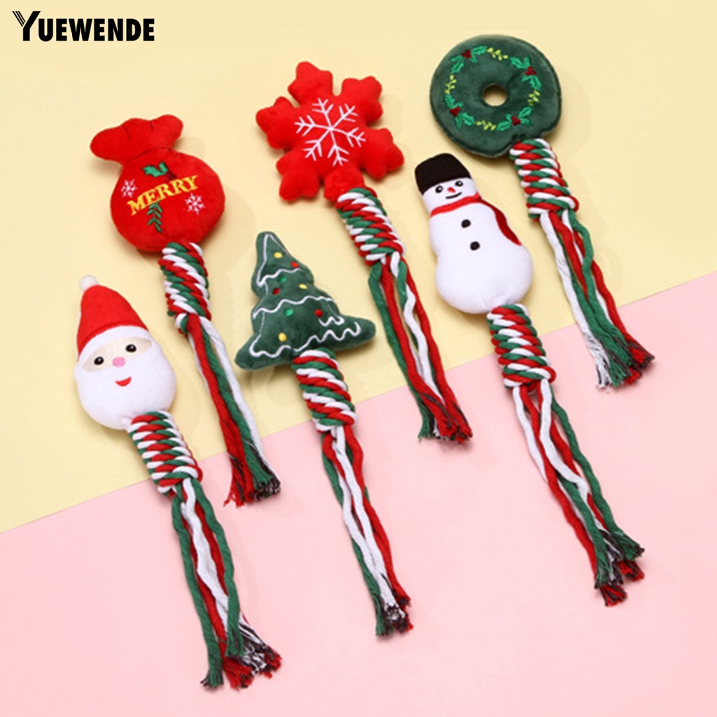 Yr.t Đồ Chơi Dây Thừng Thắt Nút Hoạt Hình Bằng Vải Cotton Mềm Chống Mài Mòn Làm Sạch Răng Dành Cho Cún Cưng