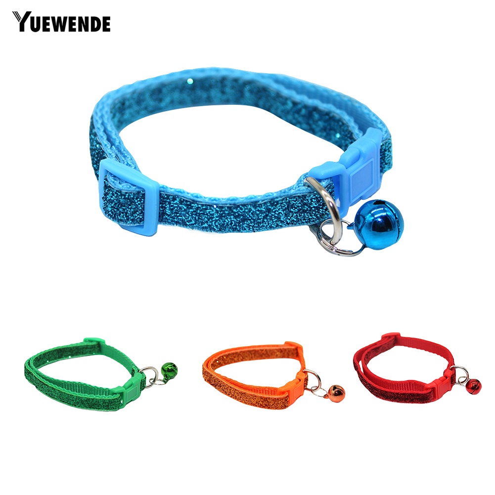 Vòng Cổ Sequin Lấp Lánh Tháo Lắp Nhanh Có Chuông Cho Thú Cưng YR.T