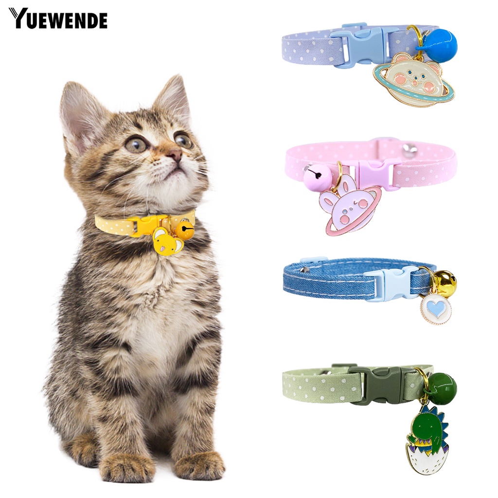 Yr.t Dây Đeo Cổ Bằng Polyester Chống Rách Dễ Điều Chỉnh Trang Trí Vòng Cổ Thú Cưng Phong Cách Hoạt Hình