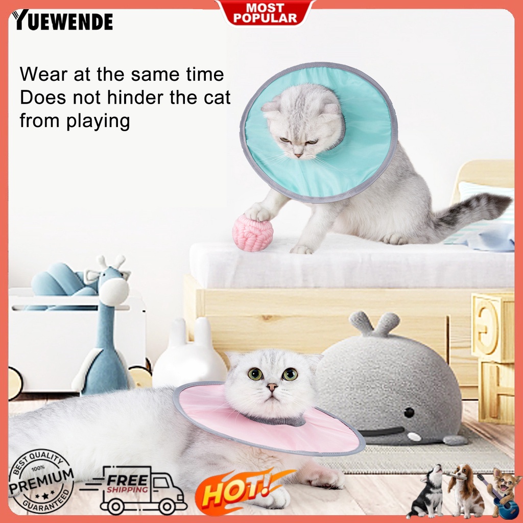 Vòng Cổ Bằng Polyester Thân Thiện Với Da Chống Nước Chống Liếm Có Thể Điều Chỉnh Bảo Vệ Cho Thú Cưng