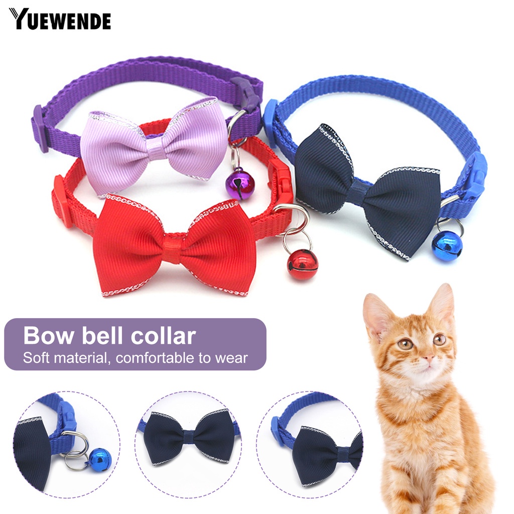 Vòng Cổ Gắn Chuông Màu Trơn Xinh Xắn Cho Mèo Cưng
