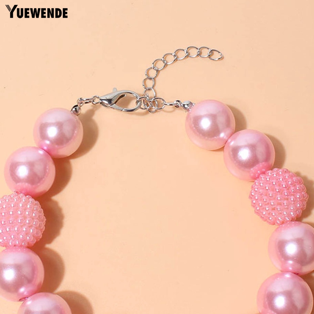 Vòng Cổ Ngọc Trai Giả Mặt Trái Tim Bằng Nhựa Resin Thời Trang Cho Cún Cưng YR.T