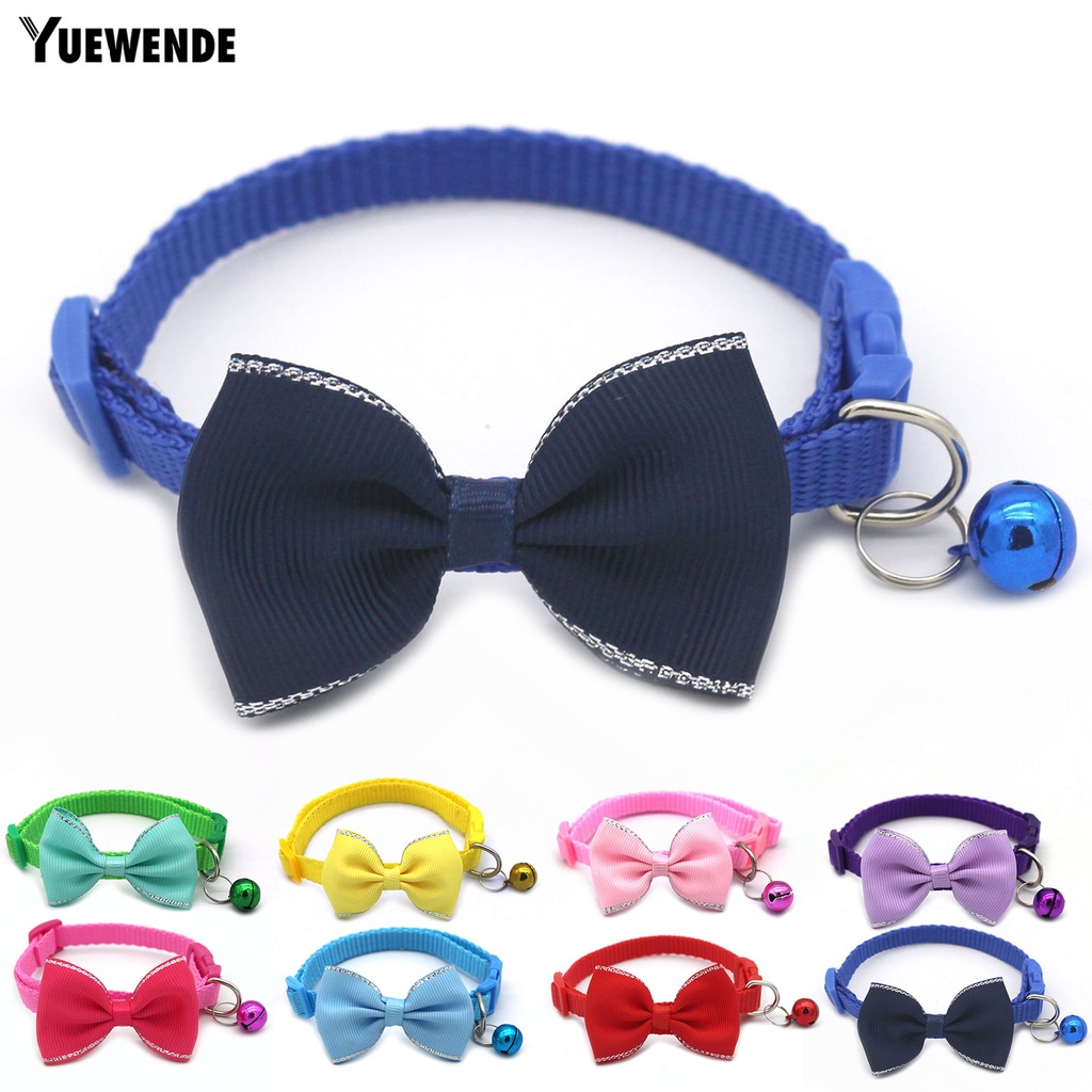 Vòng Cổ Gắn Chuông Màu Trơn Xinh Xắn Cho Mèo Cưng