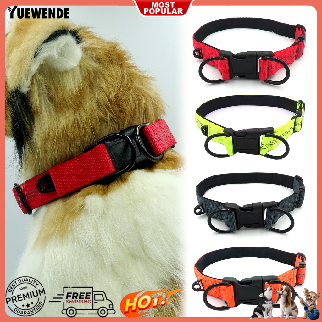 Vòng Cổ Chữ D Đôi Bằng Nilon Phản Quang Tùy Chỉnh Kích Thước Cho Thú Cưng Cỡ Vừa / Lớn