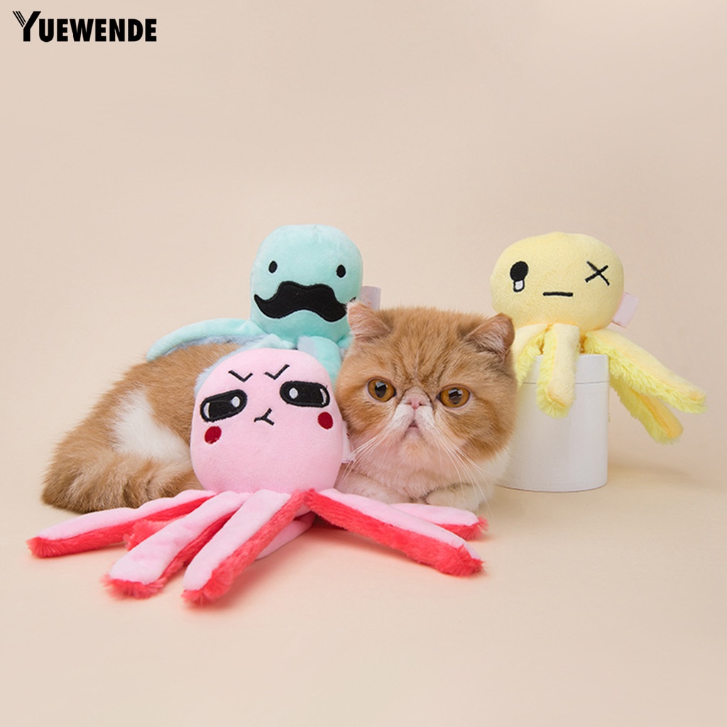 Đồ Chơi Nhồi Bông Hình Bạch Tuộc Mềm Mại Chống Cắn Giảm Căng Thẳng Dành Cho Thú Cưng