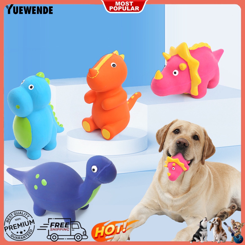 Đồ Chơi Khủng Long Hoạt Hình Bằng Tiếng Kêu Mềm Mại Chống Mài Mòn Vui Nhộn Cho Cún Cưng