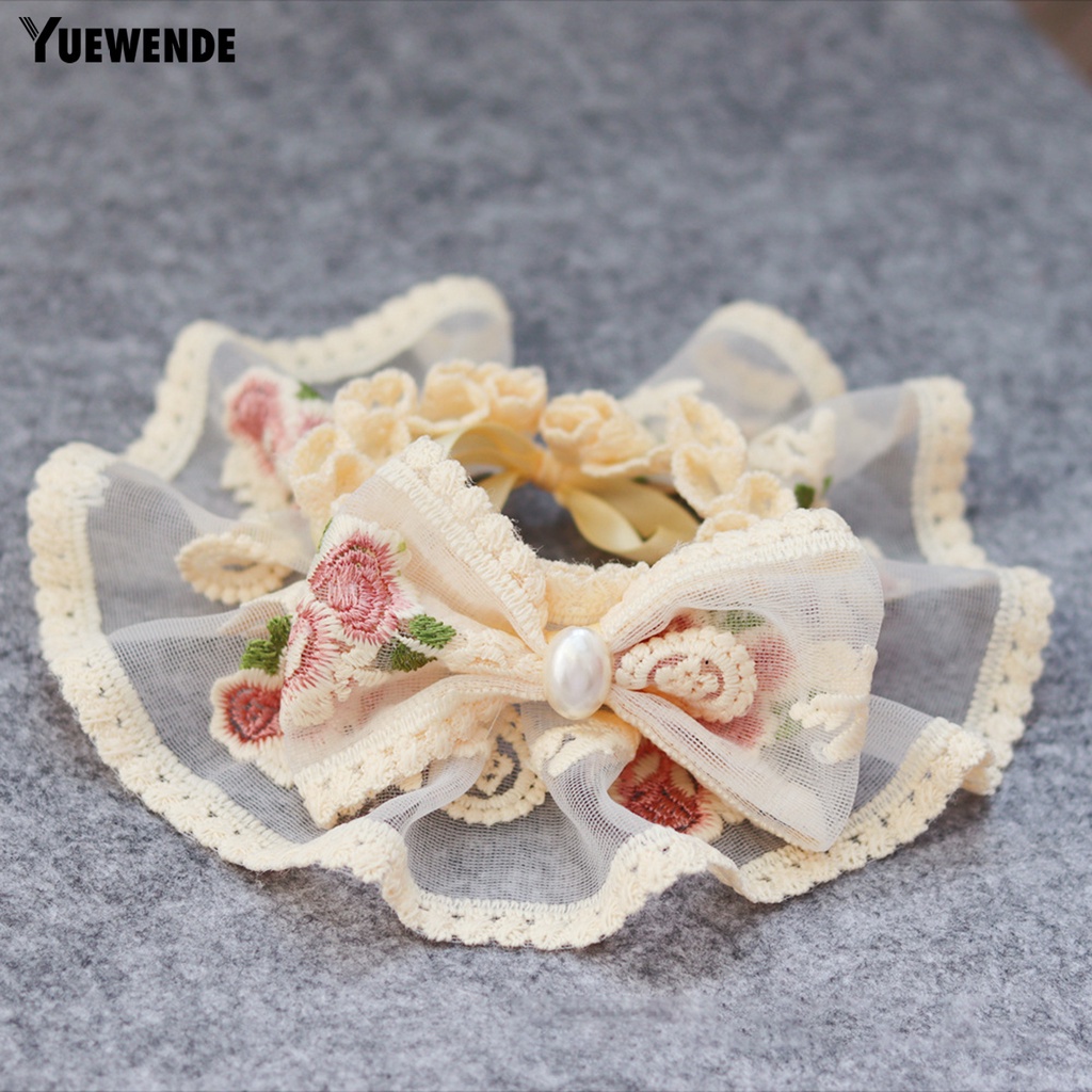 Yếm Đeo Cổ Thêu Hoa Xinh Xắn Cho Thú Cưng