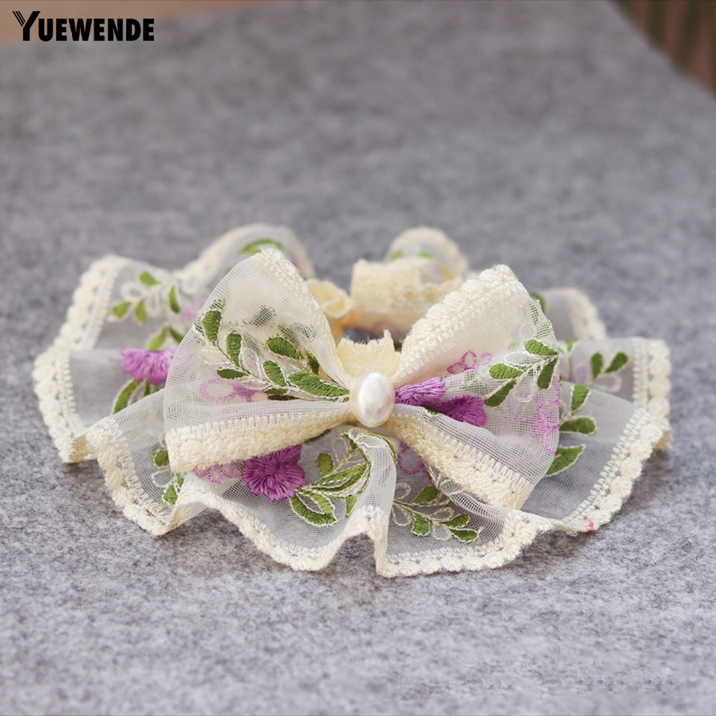 Yếm Đeo Cổ Thêu Hoa Xinh Xắn Cho Thú Cưng