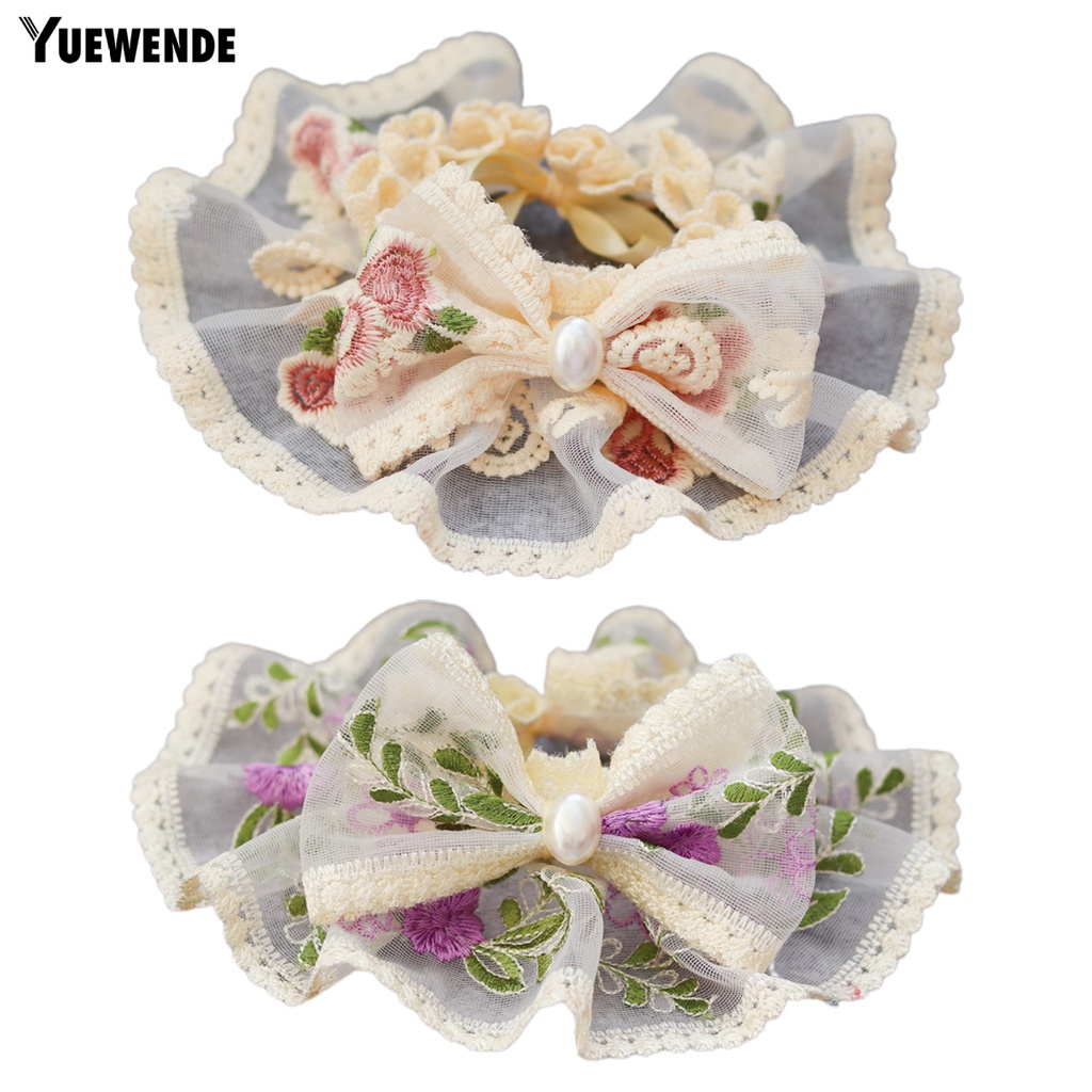 Yếm Đeo Cổ Thêu Hoa Xinh Xắn Cho Thú Cưng