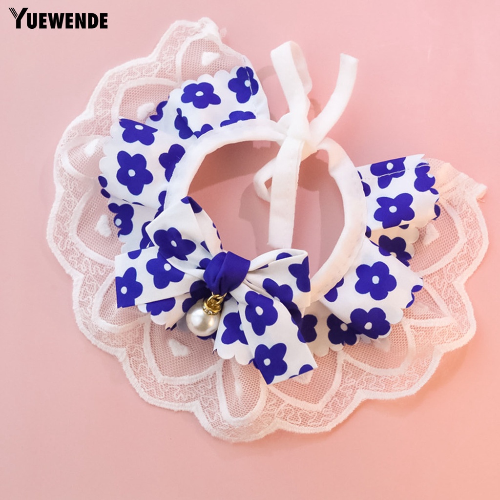 Yr.t Yếm Đeo Cổ Bằng Cotton Màu Sắc Tươi Sáng Thân Thiện Với Da In Họa Tiết Hoa Có Thể Giặt Rửa Cho Thú Cưng