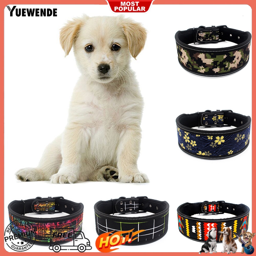 Vòng Cổ Mềm Mại Họa Tiết Hoa Phản Quang Tùy Chỉnh Cho Thú Cưng
