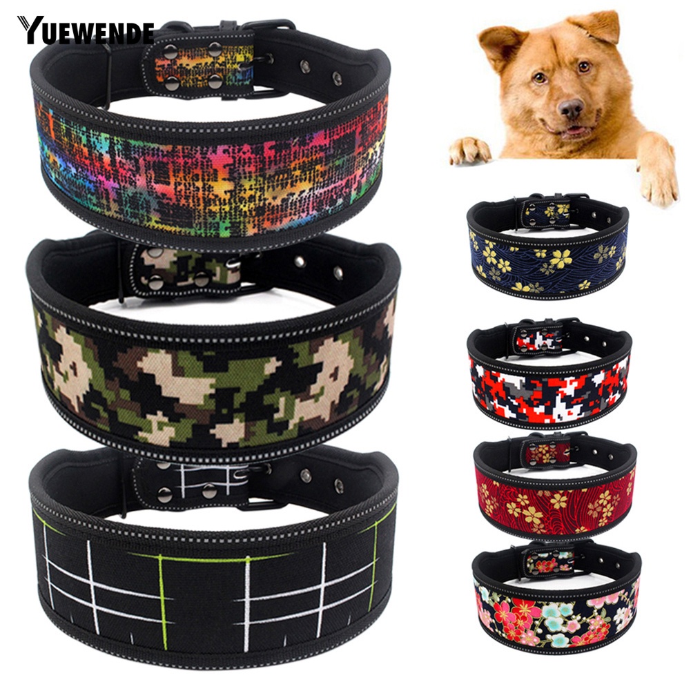 Vòng Cổ Mềm Mại Họa Tiết Hoa Phản Quang Tùy Chỉnh Cho Thú Cưng