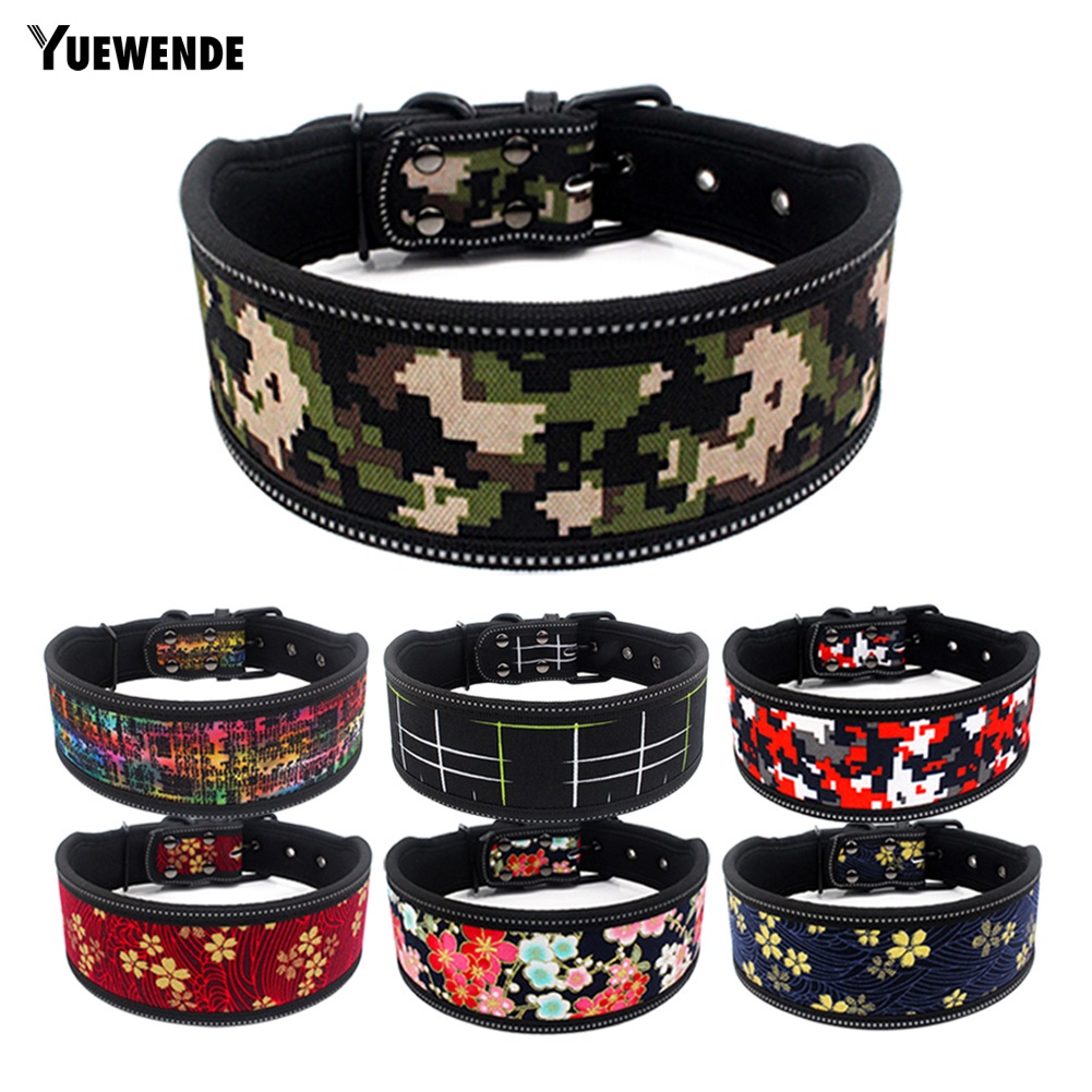 Vòng Cổ Mềm Mại Họa Tiết Hoa Phản Quang Tùy Chỉnh Cho Thú Cưng