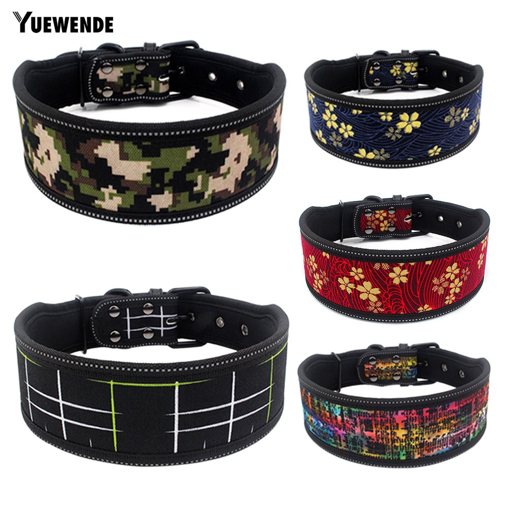 Vòng Cổ Mềm Mại Họa Tiết Hoa Phản Quang Tùy Chỉnh Cho Thú Cưng