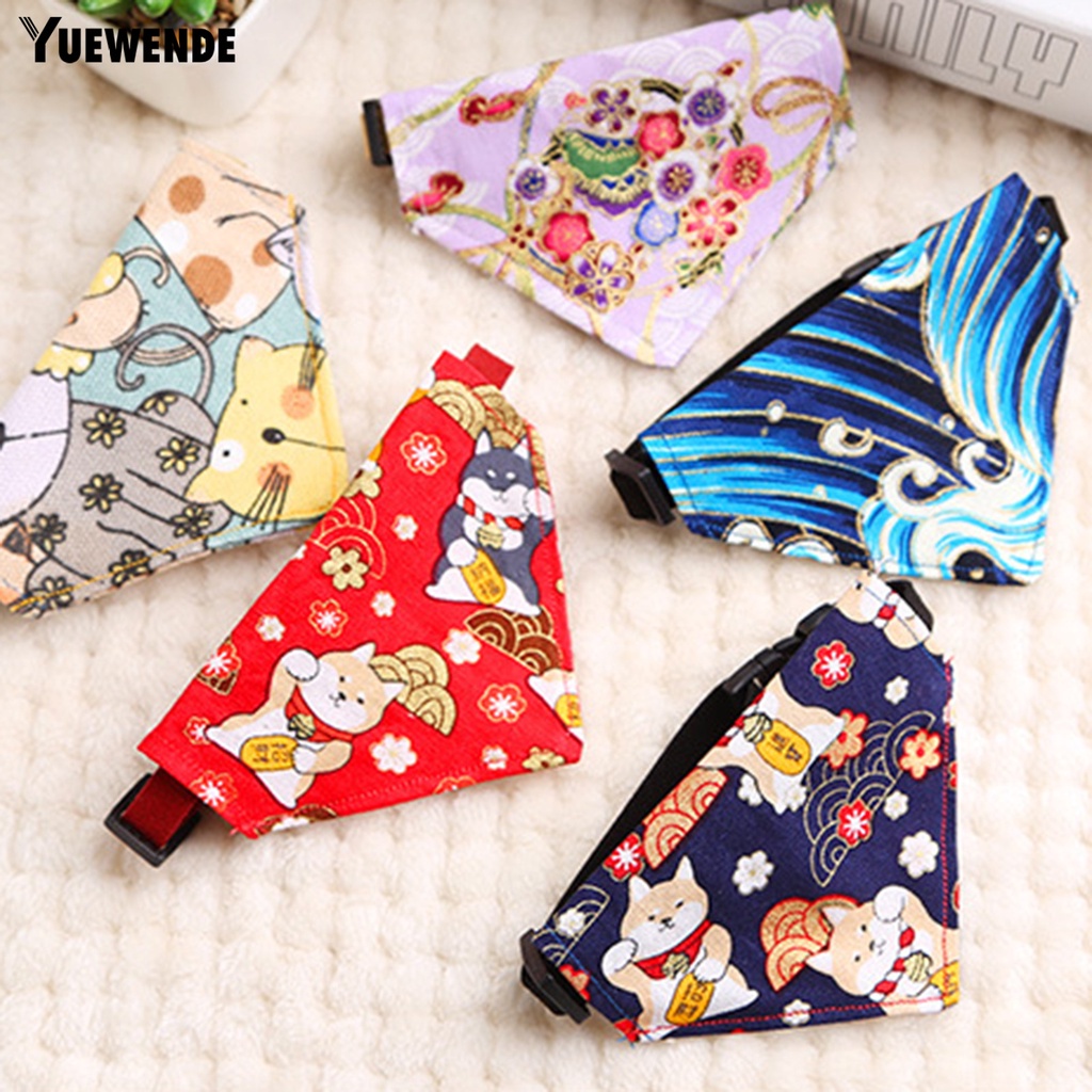 Khăn Quàng Cổ Vải Canvas In Họa Tiết Dễ Thương Có Khóa Cài Tùy Chỉnh Cho Thú Cưng