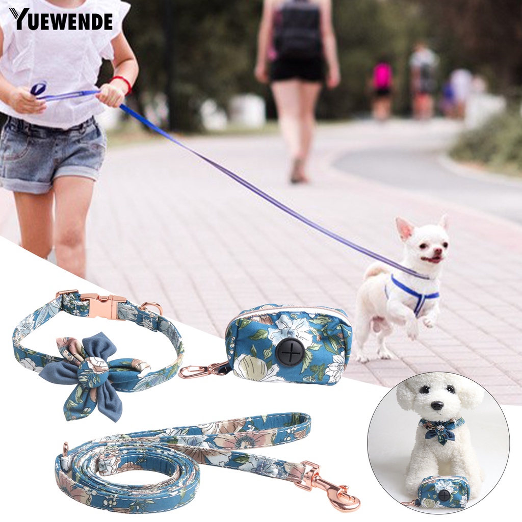 1 Bộ Vòng Cổ Dắt Thú Cưng Đi Dạo Chống Mòn In Họa Tiết Tinh Tế Thân Thiện Với Da Thoát Hiểm Dễ Điều Chỉnh Kèm Túi Đựng