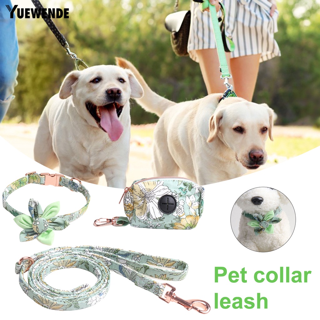1 Bộ Vòng Cổ Dắt Thú Cưng Đi Dạo Chống Mòn In Họa Tiết Tinh Tế Thân Thiện Với Da Thoát Hiểm Dễ Điều Chỉnh Kèm Túi Đựng