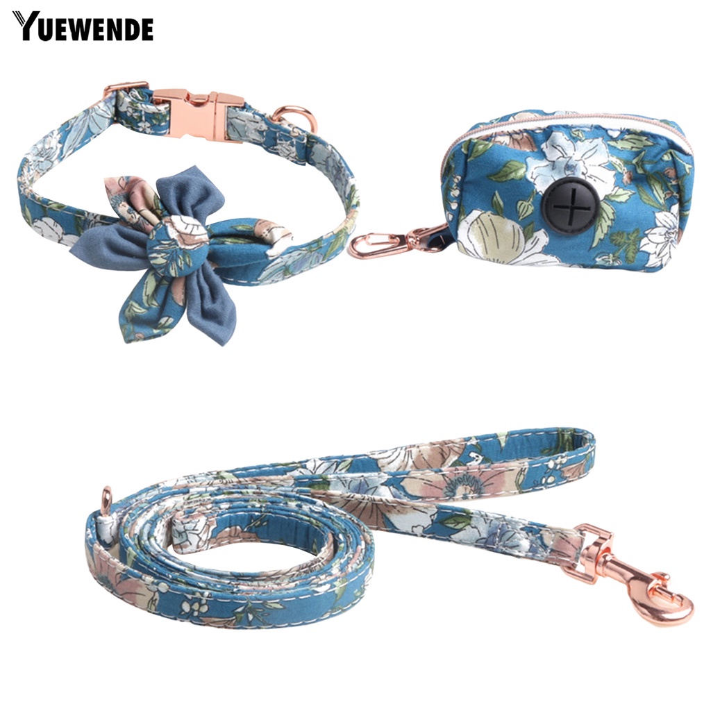 1 Bộ Vòng Cổ Dắt Thú Cưng Đi Dạo Chống Mòn In Họa Tiết Tinh Tế Thân Thiện Với Da Thoát Hiểm Dễ Điều Chỉnh Kèm Túi Đựng