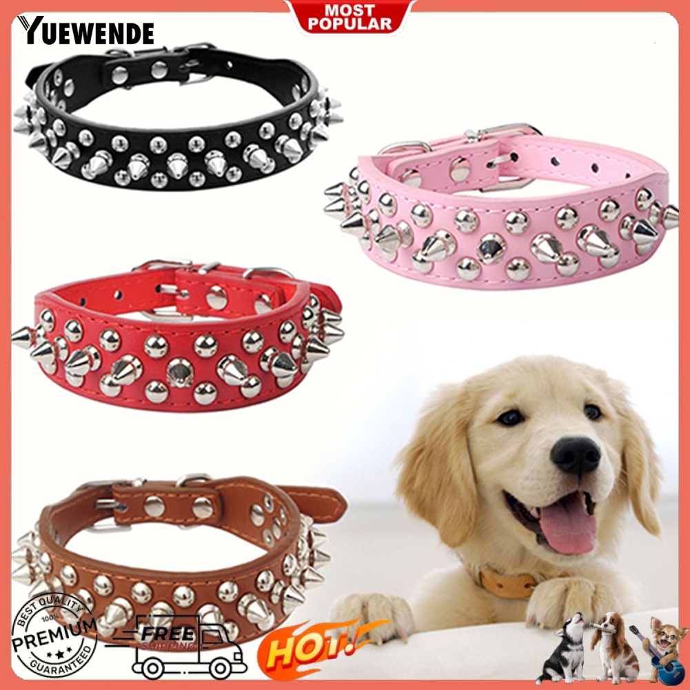Vòng Cổ Đinh BằNg Da Cho Thú Cưng YR.T