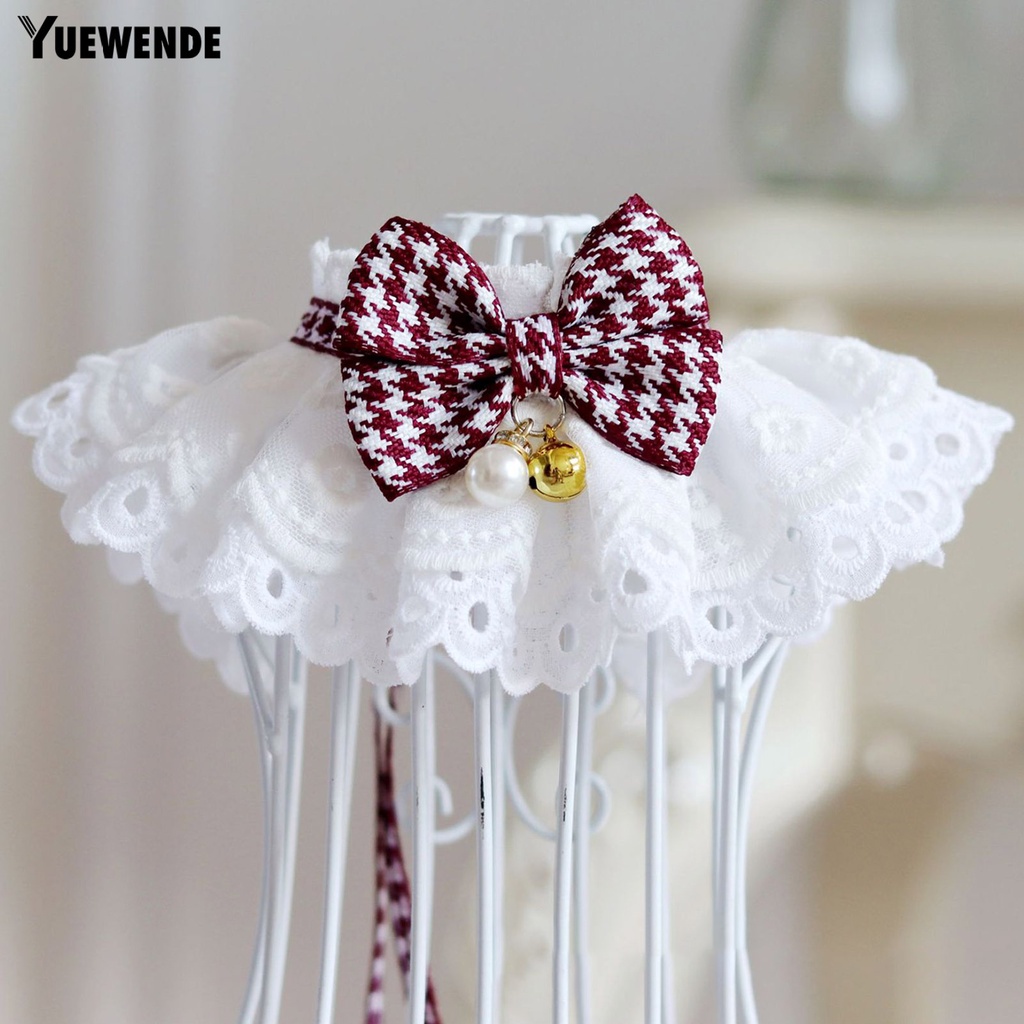 Yr.t Khăn Choàng Cổ Trang Trí Viền Ren Thời Trang Dành Cho Thú Cưng