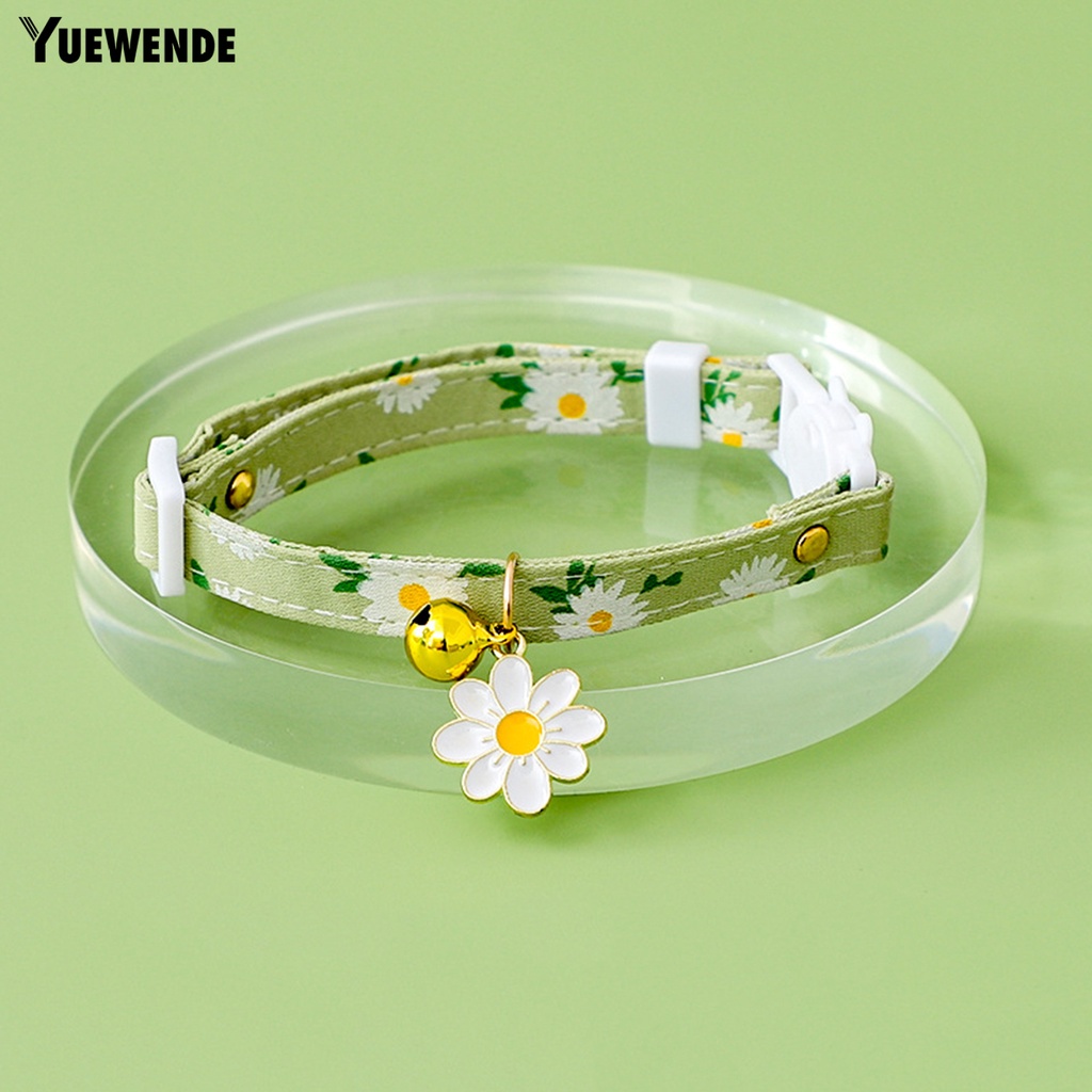 Vòng Cổ An Toàn Có Khóa Cài Hình Hoa Hướng Dương / Chuông YR.T Dành Cho Thú Cưng
