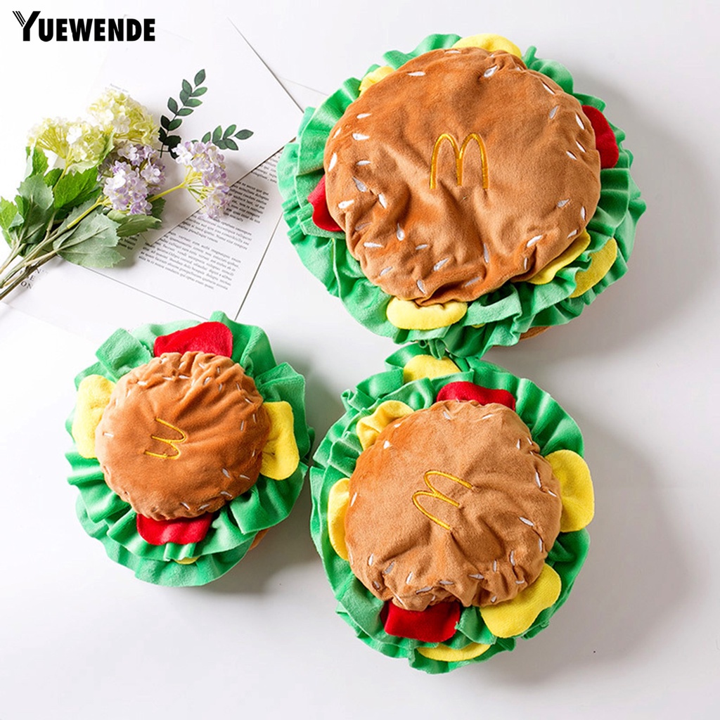 Mũ Trùm Đầu Mềm Mại Thoải Mái Hình Hamburger Bắt Mắt Cho Thú Cưng