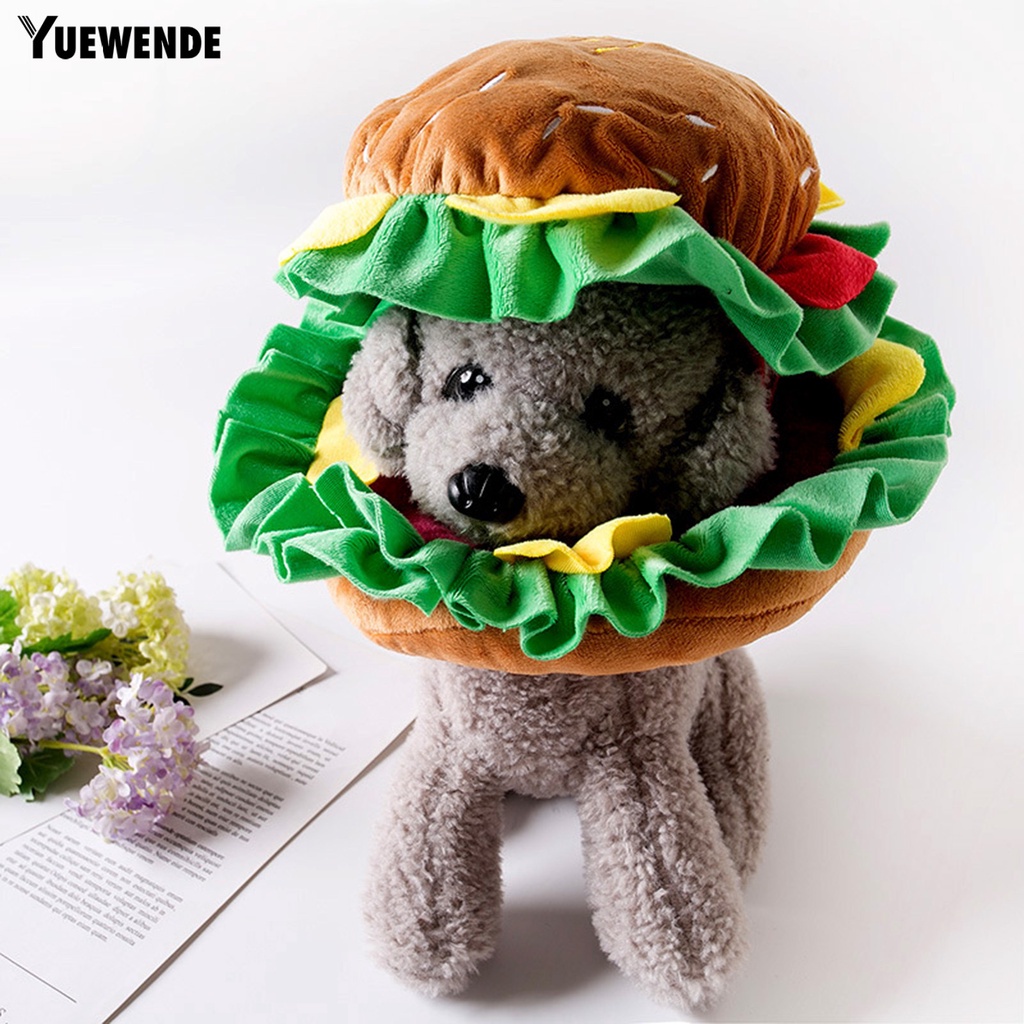 Mũ Trùm Đầu Mềm Mại Thoải Mái Hình Hamburger Bắt Mắt Cho Thú Cưng