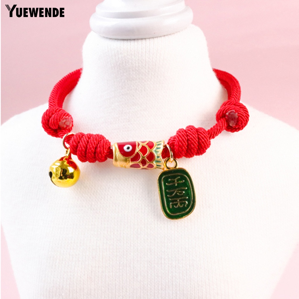 Vòng Cổ Gắn Chuông Họa Tiết Hoạt Hình Có Thể Điều Chỉnh Trang Trí Năm Mới 2022 Cho Mèo Cưng