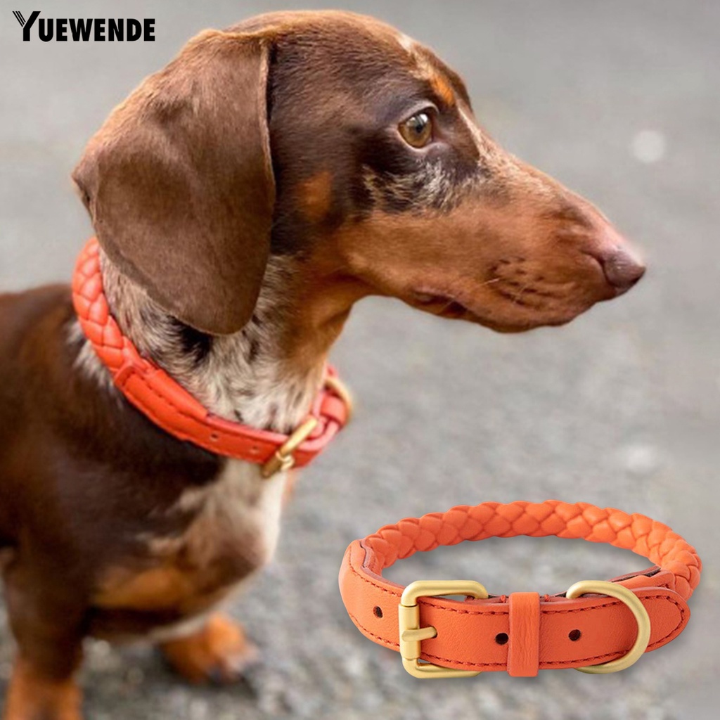 Vòng Cổ Bằng Da Giả Màu Trơn Chống Mài Mòn Có Thể Điều Chỉnh Thân Thiện Với Da Cún Cưng