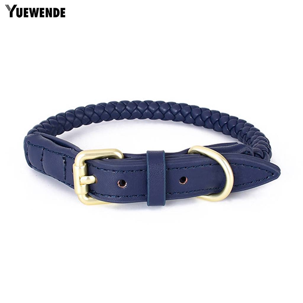 Vòng Cổ Bằng Da Giả Màu Trơn Chống Mài Mòn Có Thể Điều Chỉnh Thân Thiện Với Da Cún Cưng