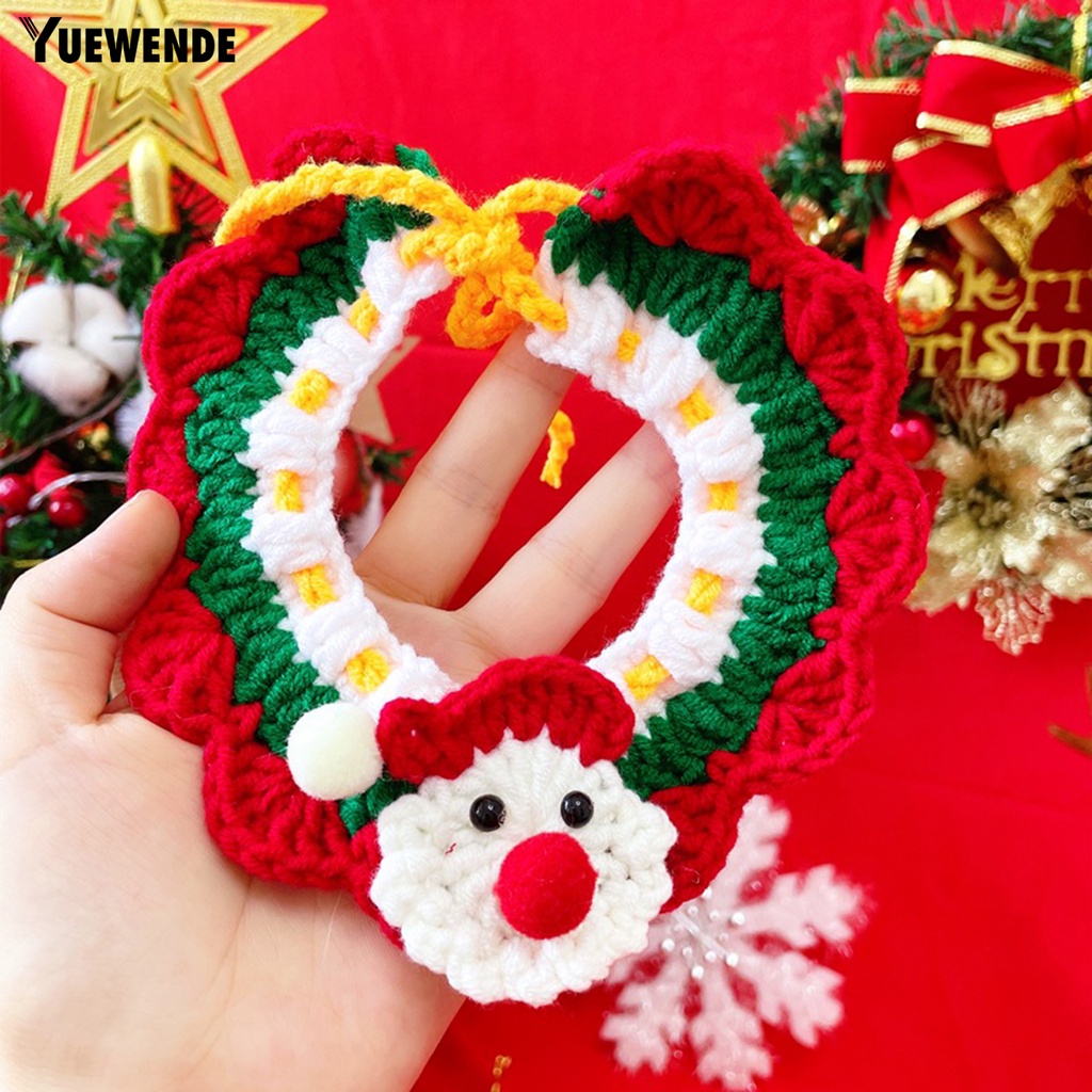 Khăn Choàng Cổ YR.T Bằng Sợi Polyester Siêu Mềm Chống Mài Mòn Họa Tiết Hoạt Hình Dễ Thương Trang Trí Giáng Sinh Cho Thú Cưng